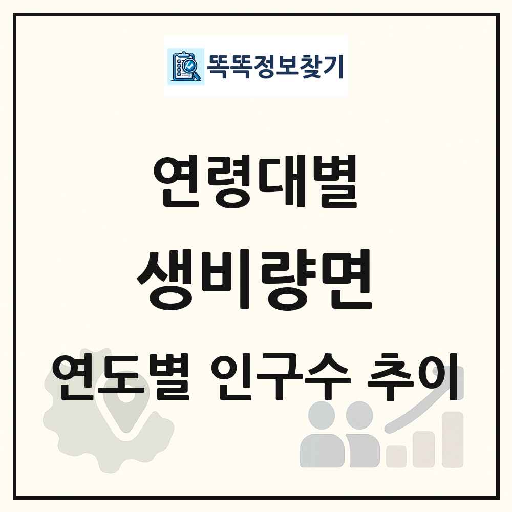 생비량면 생애주기별 인구수 링크 그림